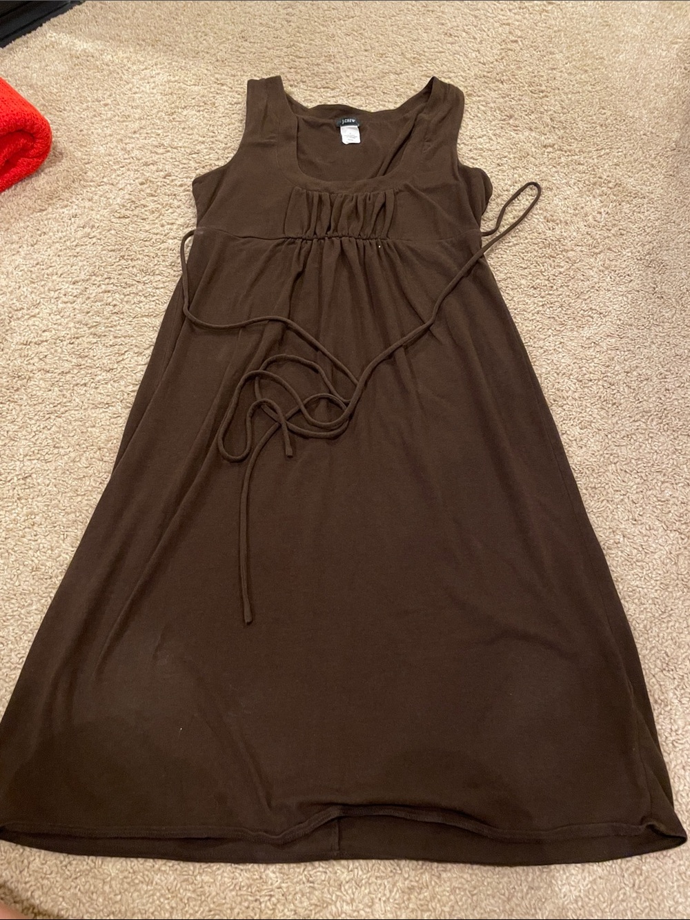 J. Crew Dark Brown u-neck dress
